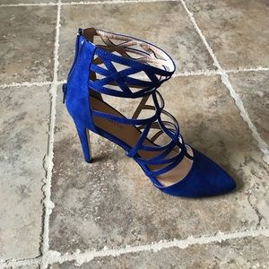 JustFab Blue Strappy Heels